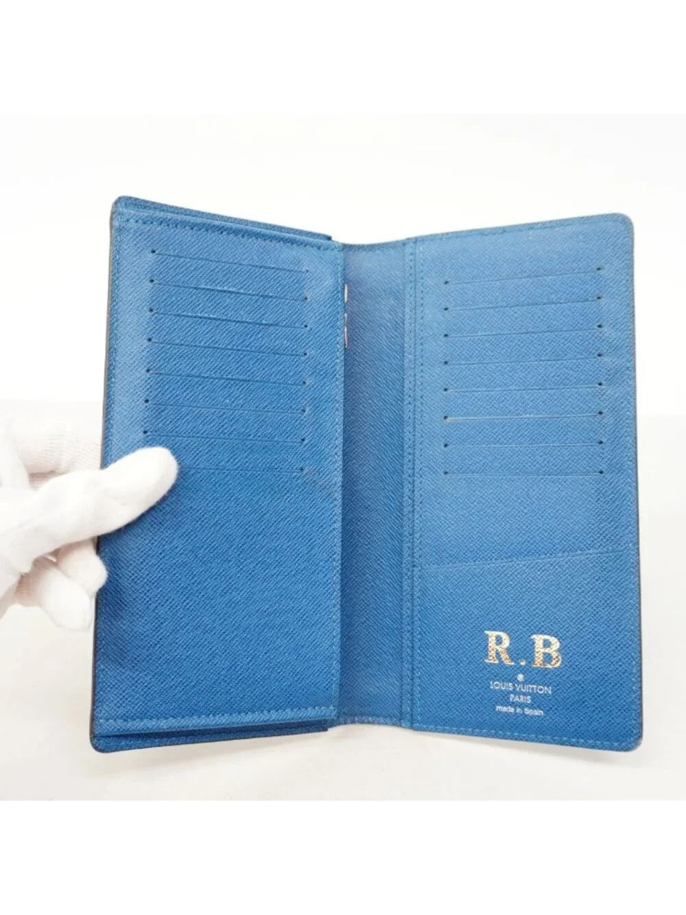 Louis Vuitton Wallet Epi Portefeuille Brazza Blue Celeste